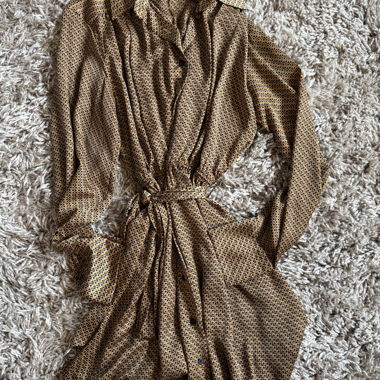 Zara Gold Shirt Dress - Size Small
