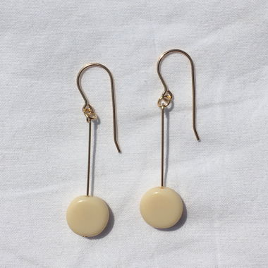 Off White Drop Earrings (Never Worn)