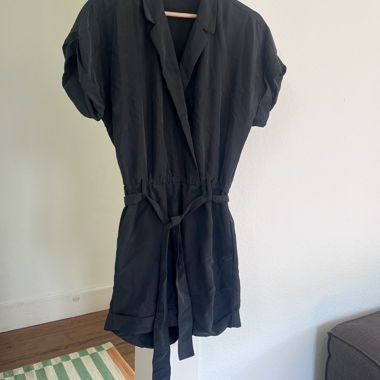 Black short sleeve jumpsuit