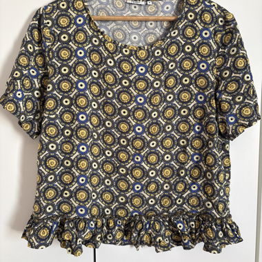 Circle Print Blouse