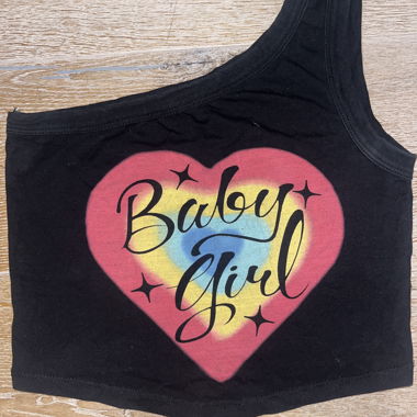 Of the shoulder "baby girl" top