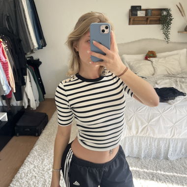 Gestreiftes Crop Top