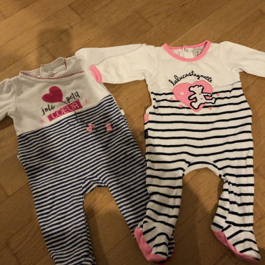 Ensemble de 2 pyjamas bébé taille 3 mois