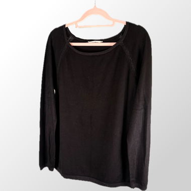 NAFNAF - T-shirt nero a maniche lunghe