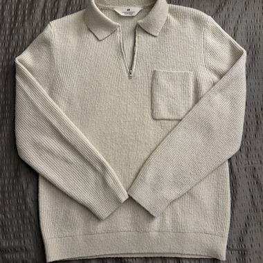 Maglione polo con zip H&M beige