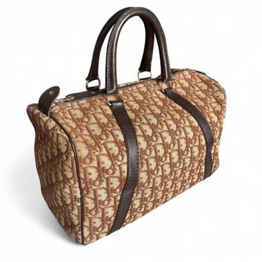 Christian Dior Sac Bowling Boston Monogramme Marron