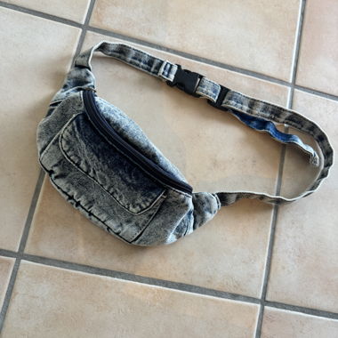 Denim belt bag