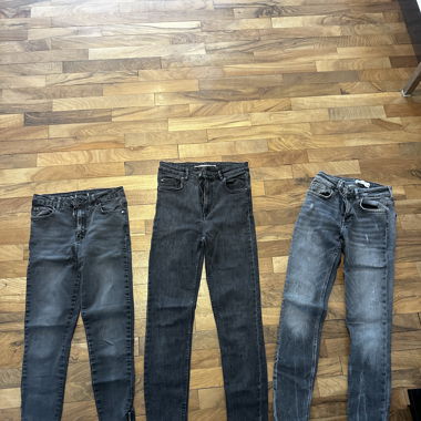 3 Pantaloni/Jeans neri & grigi