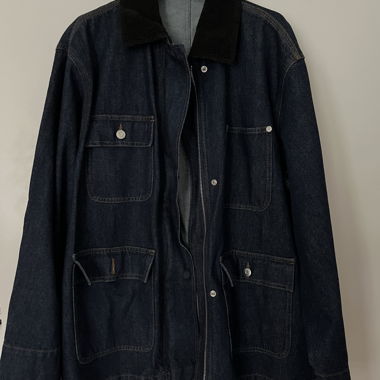 Giacca denim Arket 'barn' con collo a contrasto