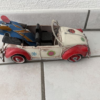 Auto decorativa in metallo, bicicletta decorativa