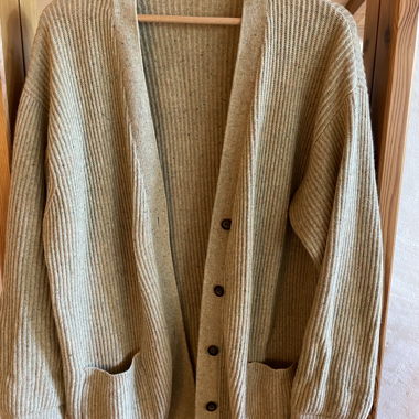 Oversized wool cardigan