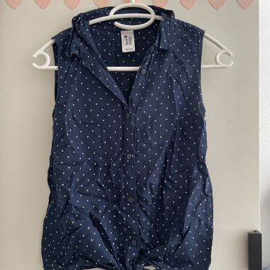 Camicia Senza Maniche a Pois