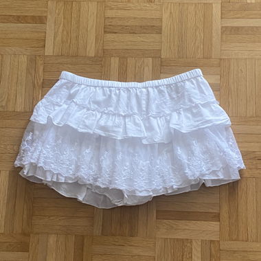 jupe blanche Bloomer (short intégré)