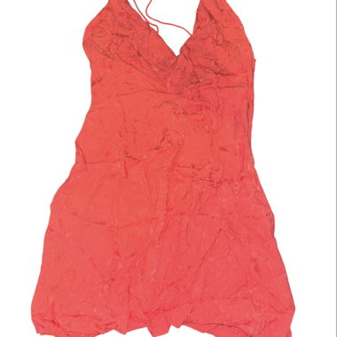 Top arancione con spalline sottili