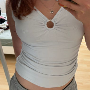 Top Tank Bianco con Cut-Out
