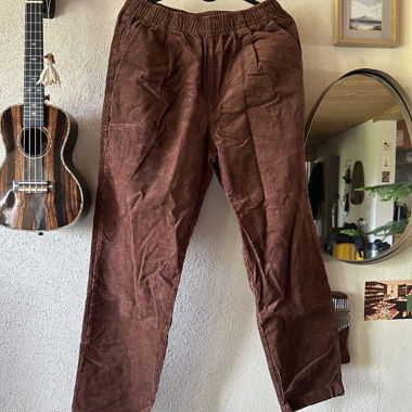 Pantaloni in velluto a coste marroni