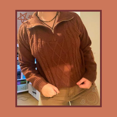 chocolate brown knit sweater