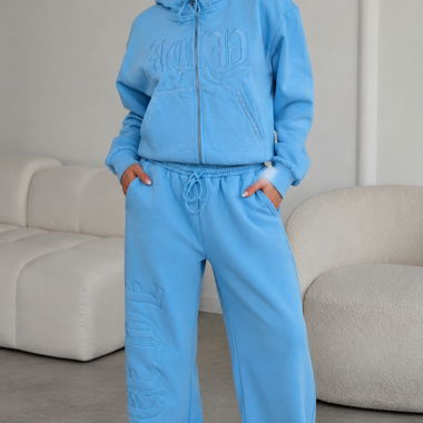 Ensemble de survêtement bleu avec hoodie et pantalon Musera