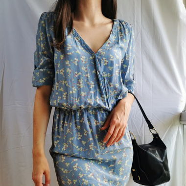 Berenice cachecoeur silk floral flower dress