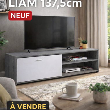 Meuble TV LIAM 137,5 cm (EN BOÎTE)