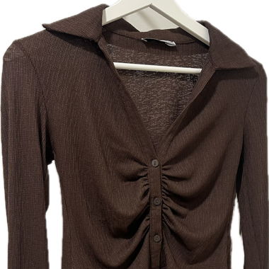 maglia maniche lunghe marrone