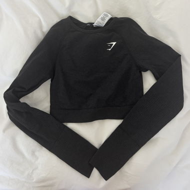 Maniche cropped Gymshark log