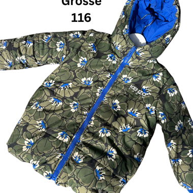 Giacca reversibile Kenzo Kids blu/fiori Tg. 116