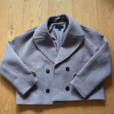 Manteau en laine gris Zara