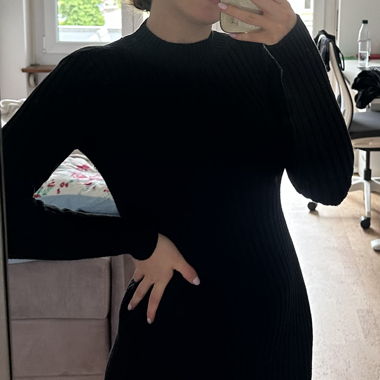 Langarm Wollen Kleid