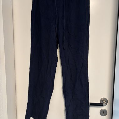 Navy Blue Fabric Trousers