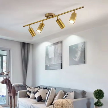 Plafonnier design 4 spot Or