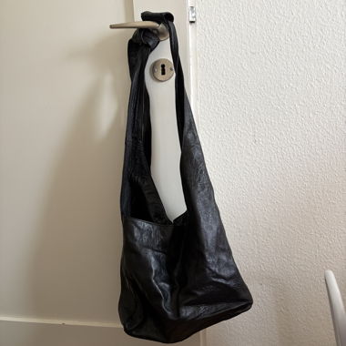 Sac en cuir noir