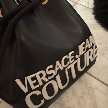 Versace Jeans Couture borsa a sacco nera