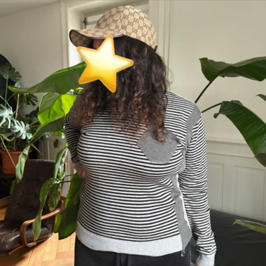 gestreiftes Langarmshirt