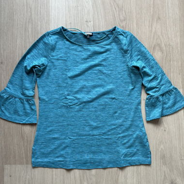 Kenny S. shirt a righe con maniche a volant