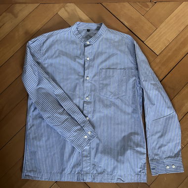 Muji Blue Striped Shirt Size M