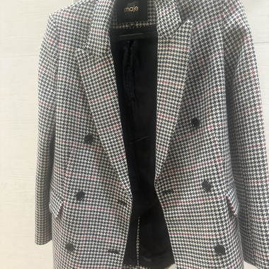 Maje Houndstooth Blazer Size 34