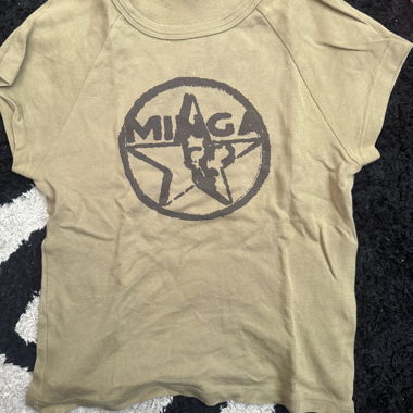 Minga London khaki T-Shirt Grunge Y2k Vintage