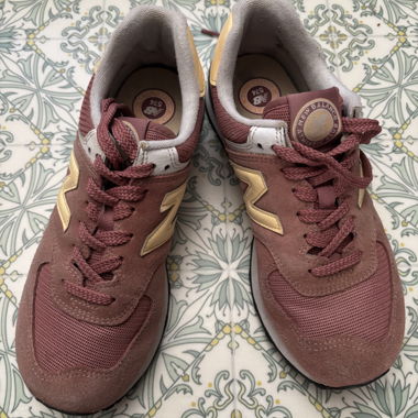 New Balance Sneaker rosa und gelb