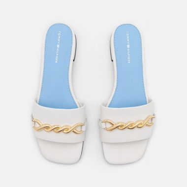 Tommy Hilfiger Mules in Weiss und Blau