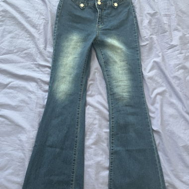 Jeans blu a zampa