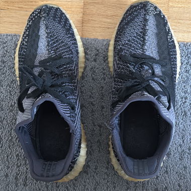 Black sneakers with Boost sole