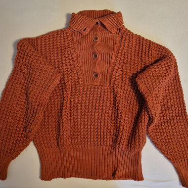Oranger Strickpullover von Thinking MU