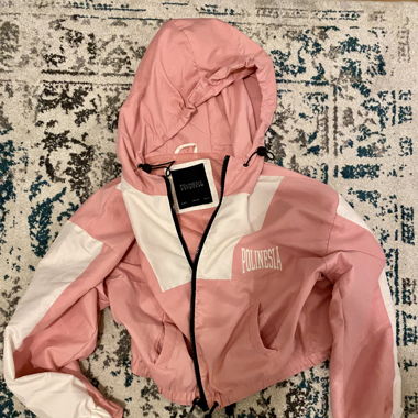 Dünne Outdoor Jacke Weiss Rosa POLINESIA
