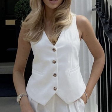 Gilet blazer bianco