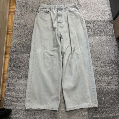 Weekday Arctic blue astro loose baggy jeans