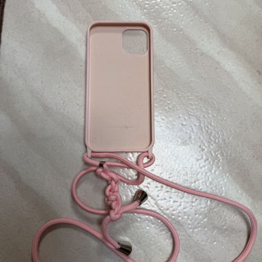 Cover rosa con cordino per iPhone 12 Pro