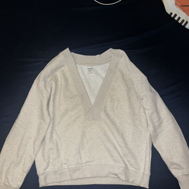 Beiger Sweatshirt-Pullover
