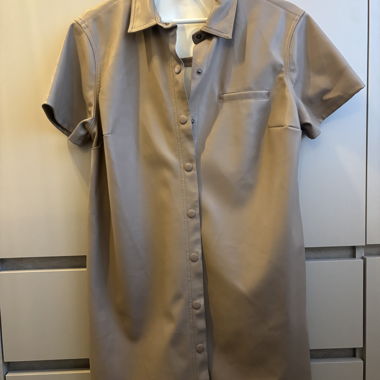 Dress Faux Leather Similicuir Beige 