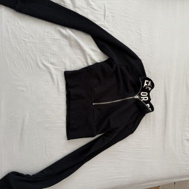 Black zip-up hoodie